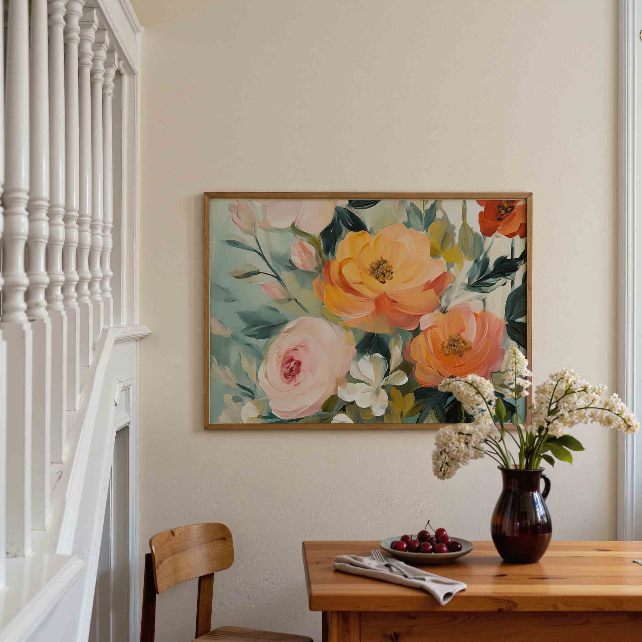 Bloemen in zachte tinten Poster