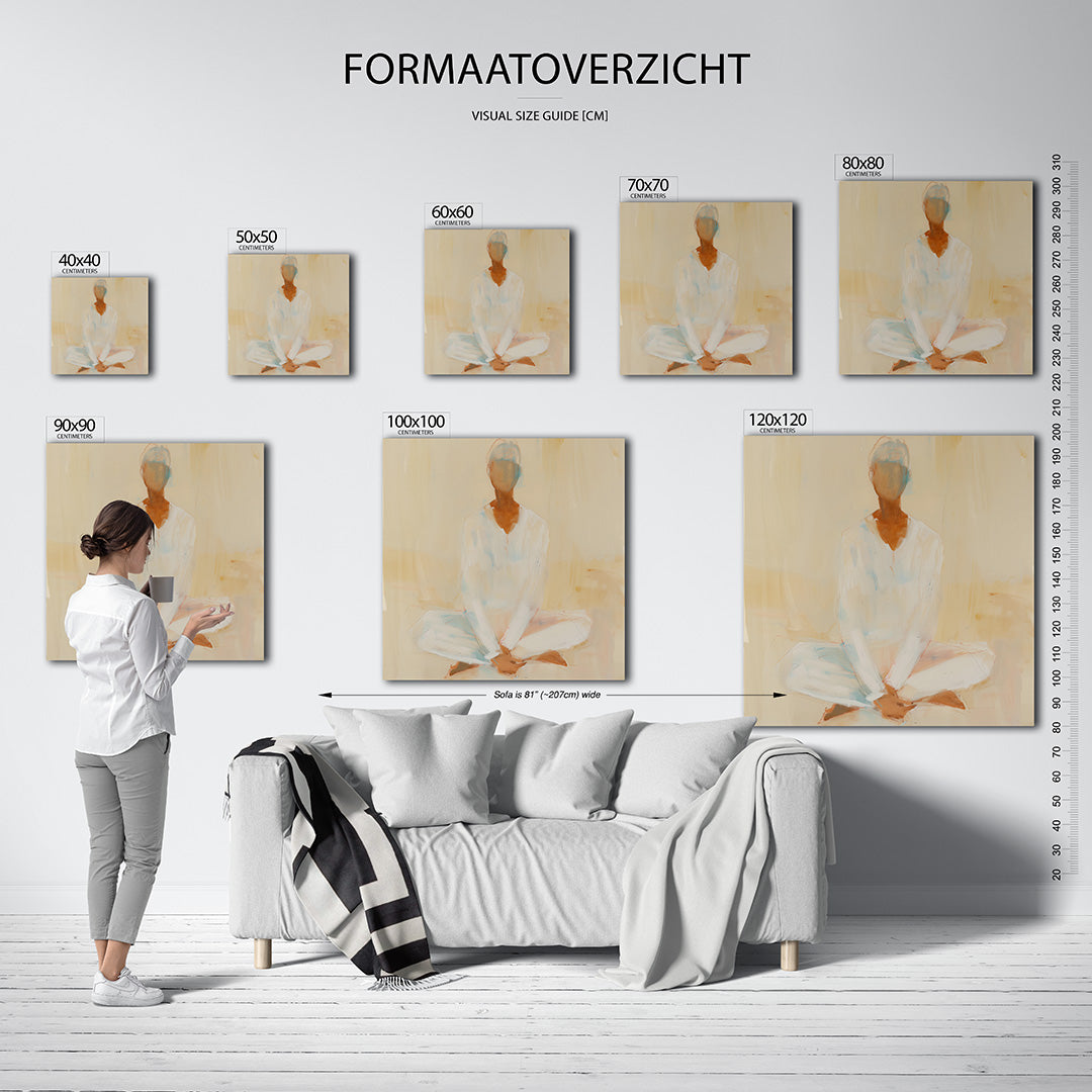 Zittende vredigheid Kunstwerk