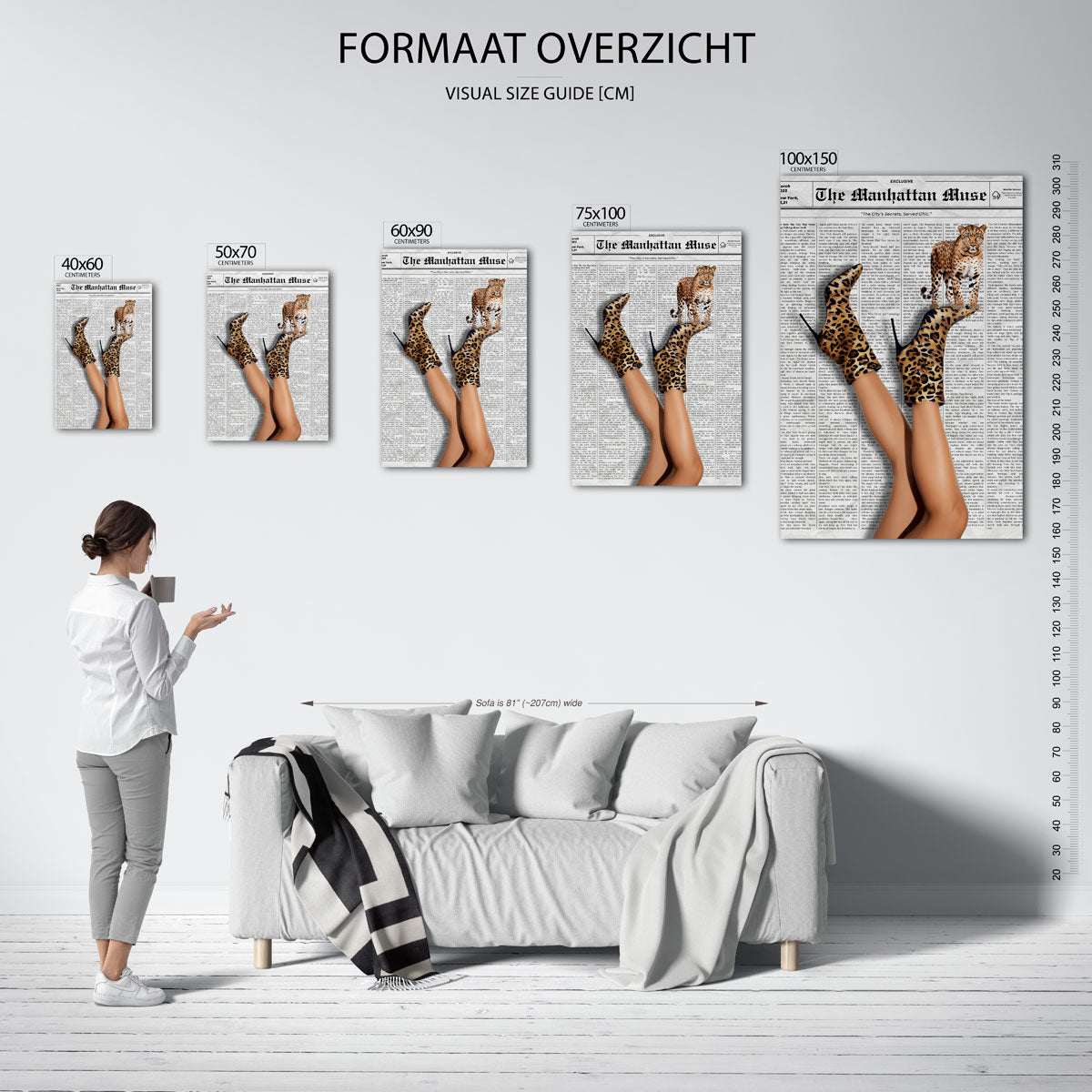 Luipaard en schoenen Kunstwerk