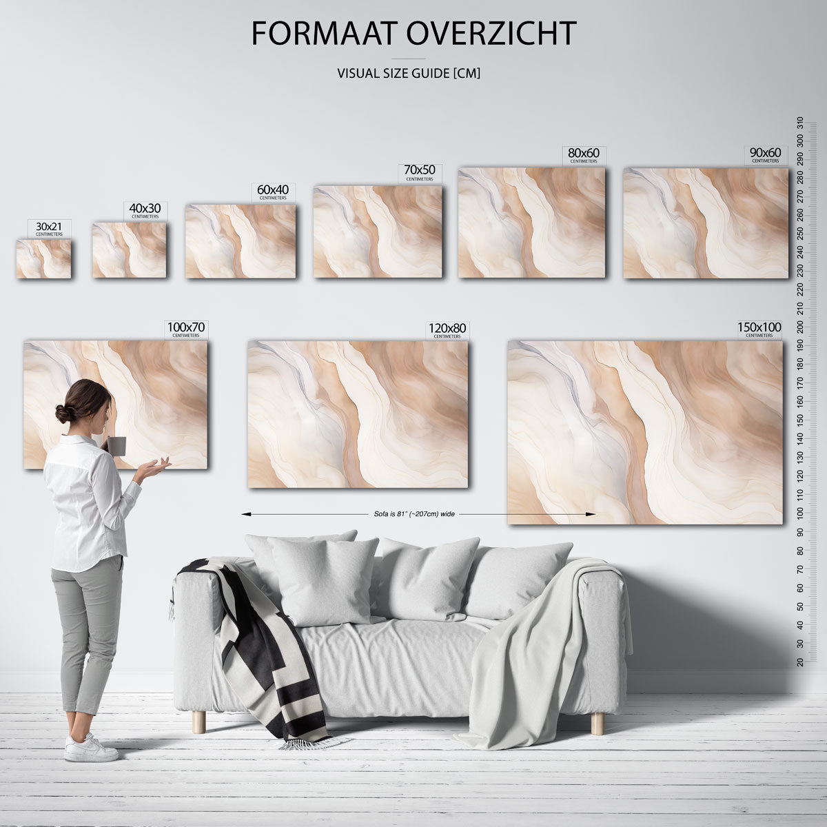 Vloeiende lijnen Poster