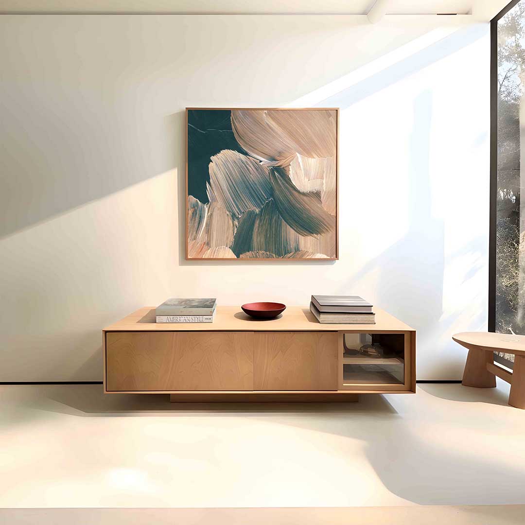 Abstracte penseelstreken Poster