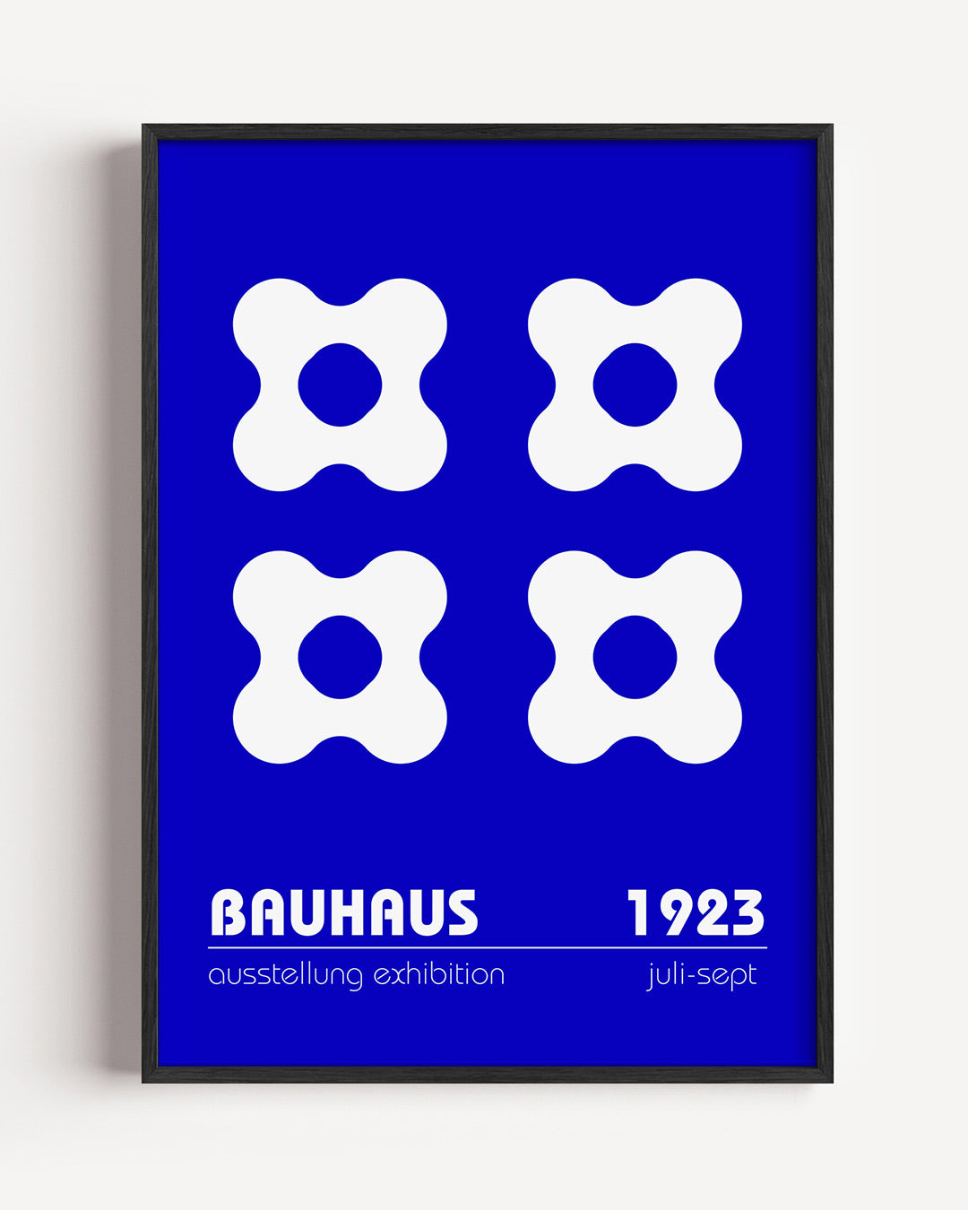 Vormritme blauw Poster