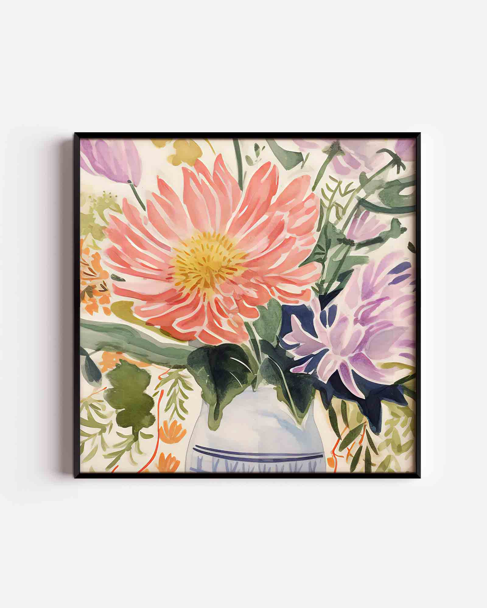 Bloemen in vaas Poster