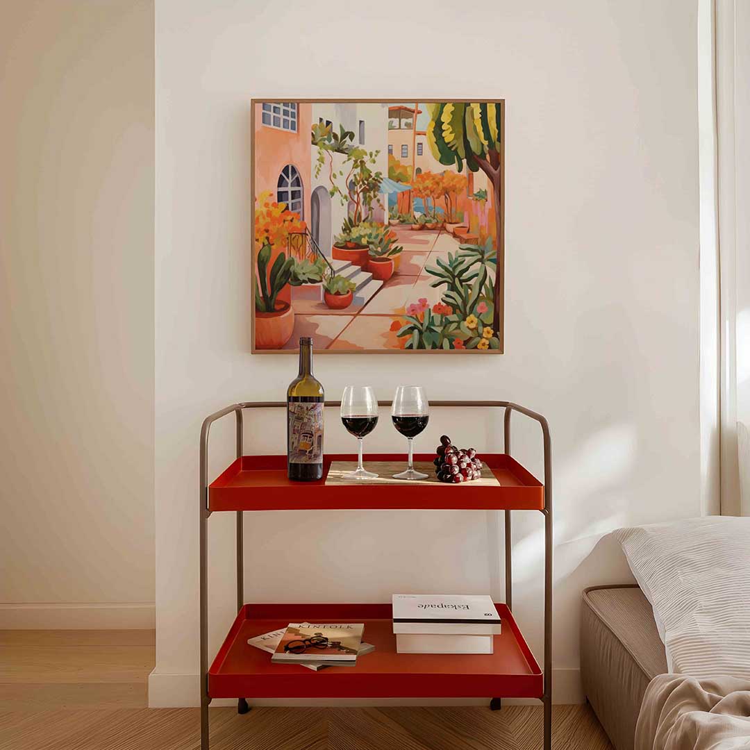Mediterrane tuin Poster