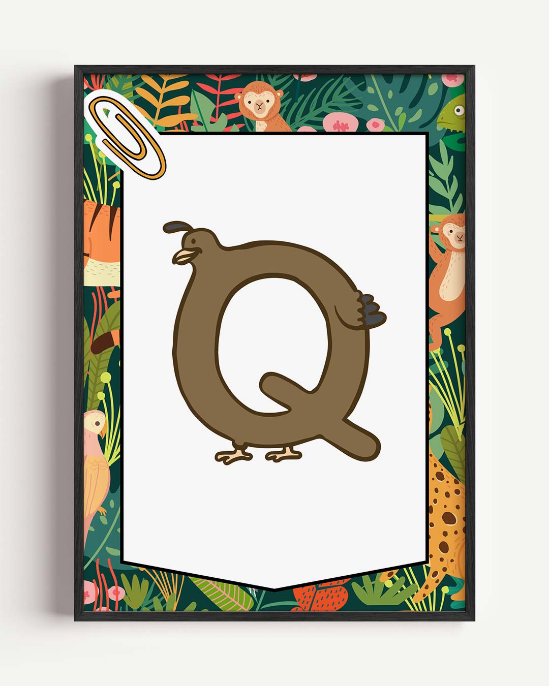 Jungle Dieren Alfabet Poster-WallArtistic