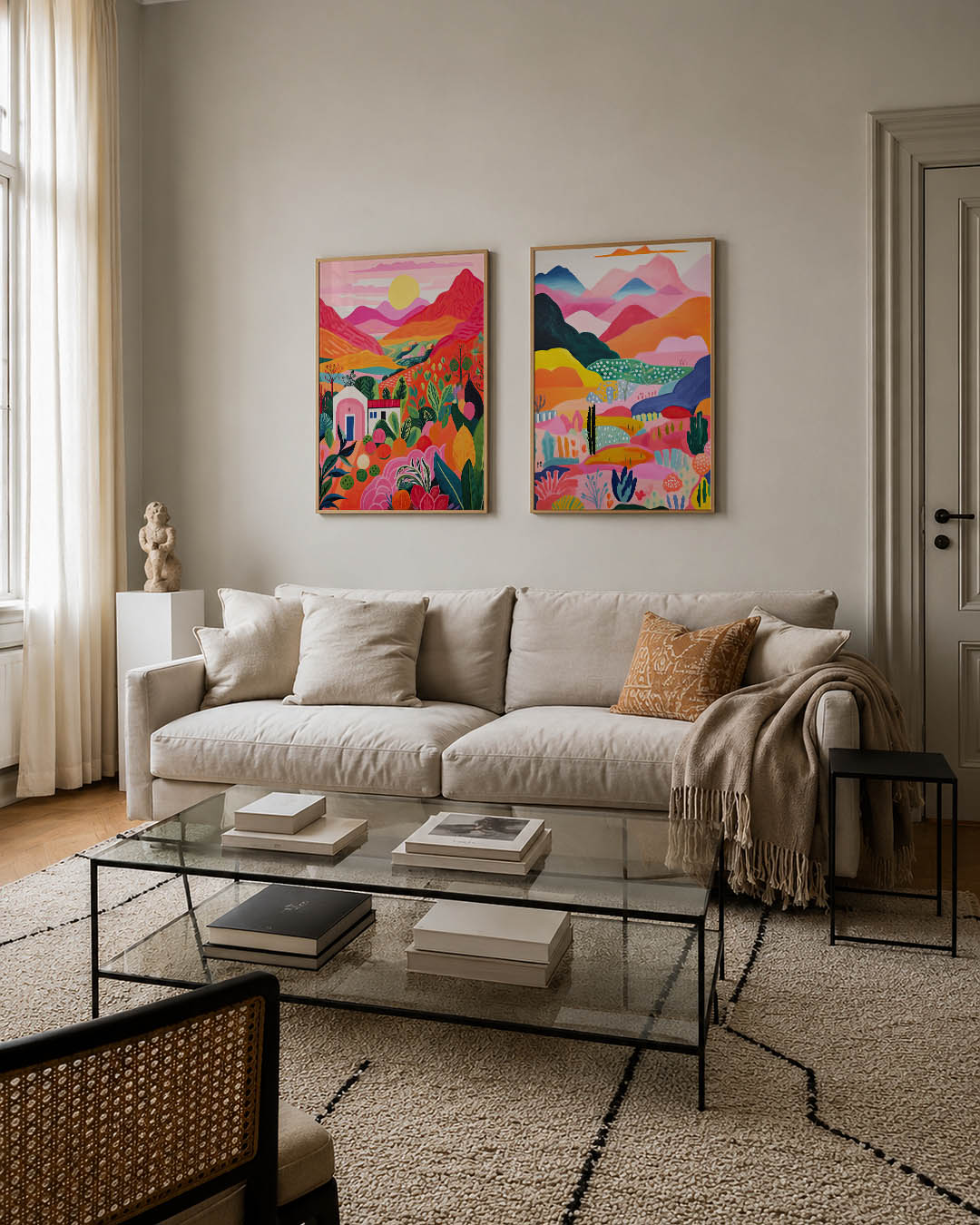 Kleurrijke landschapssymfonie Posterset