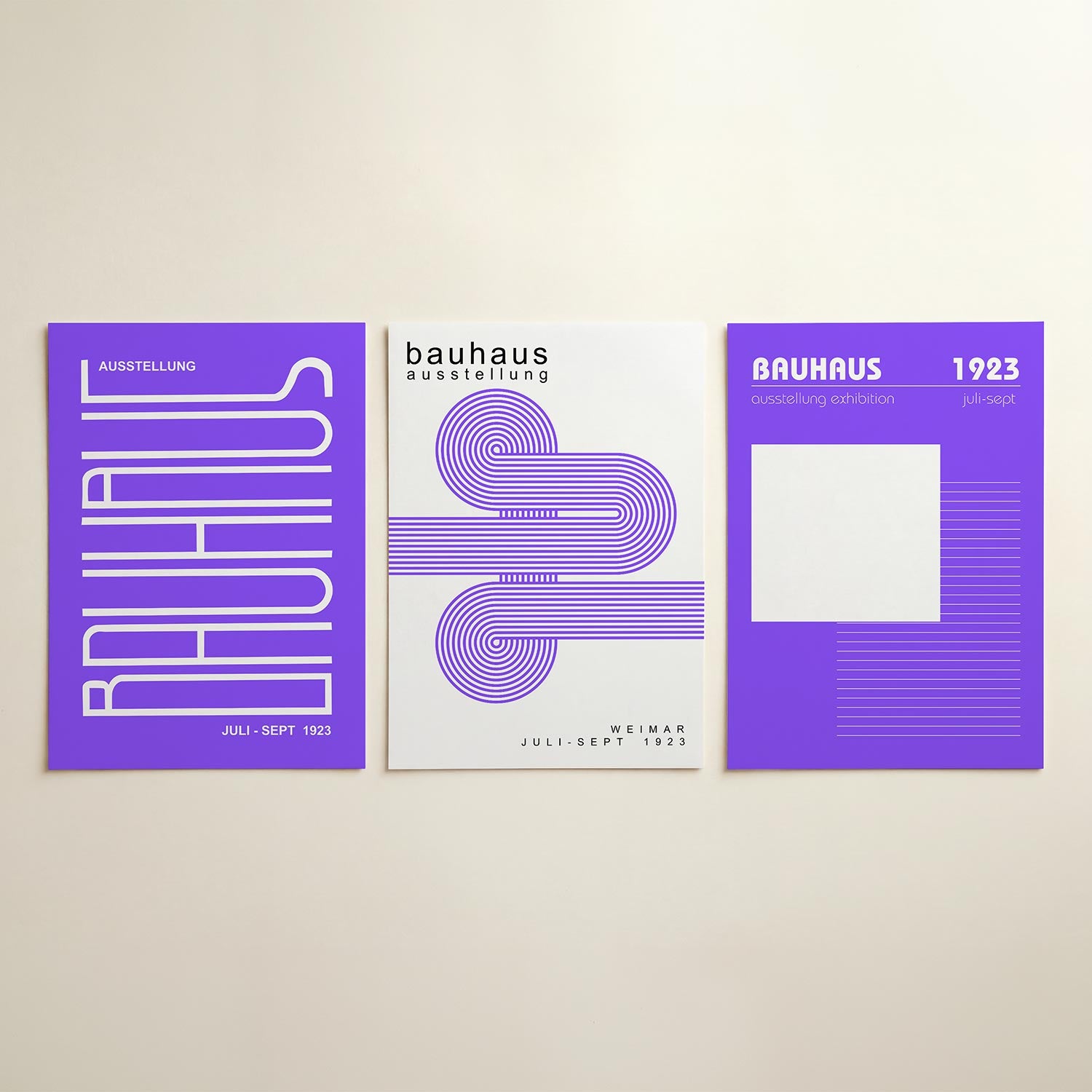 Lijnen en kleurvlakken Posterset
