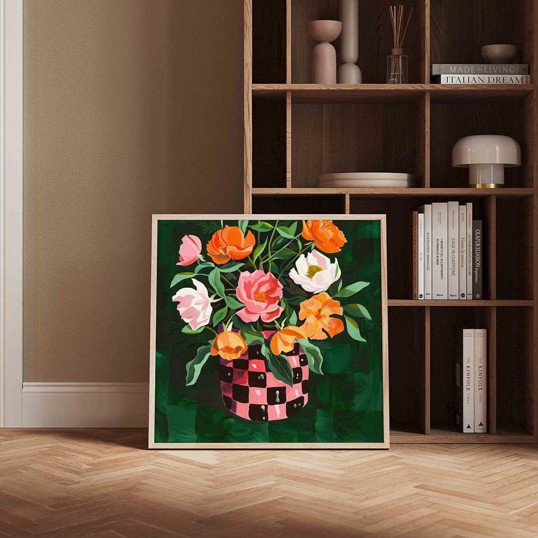 Bloemen in vaas Poster