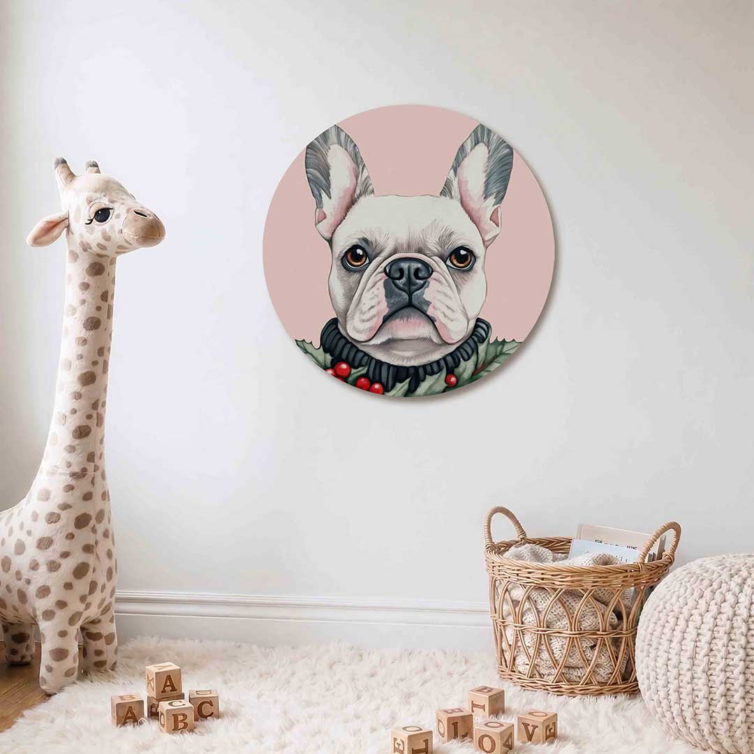 Franse bulldog Muurcirkel