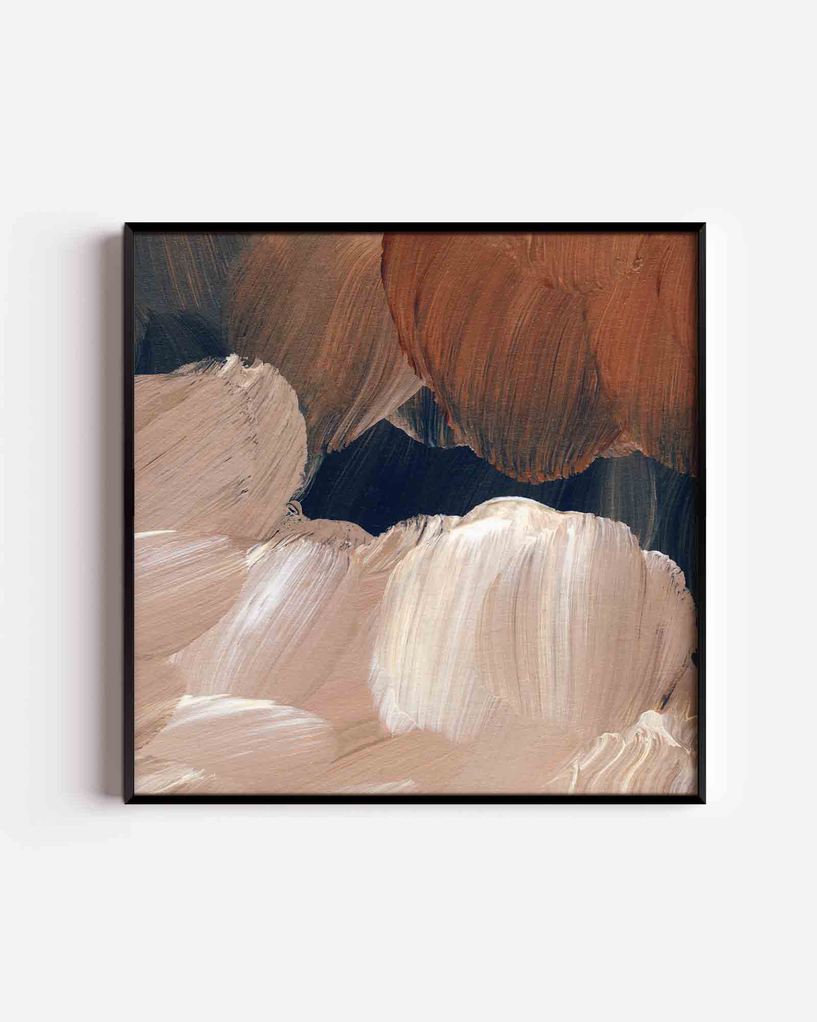 Abstracte penseelstreken Poster