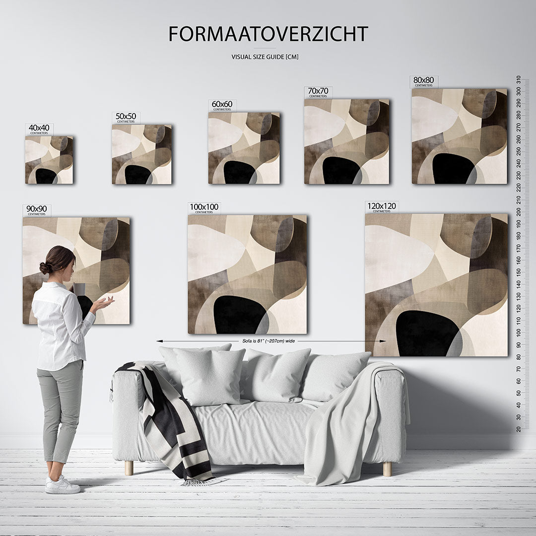 Organische vormen compositie Kunstwerk