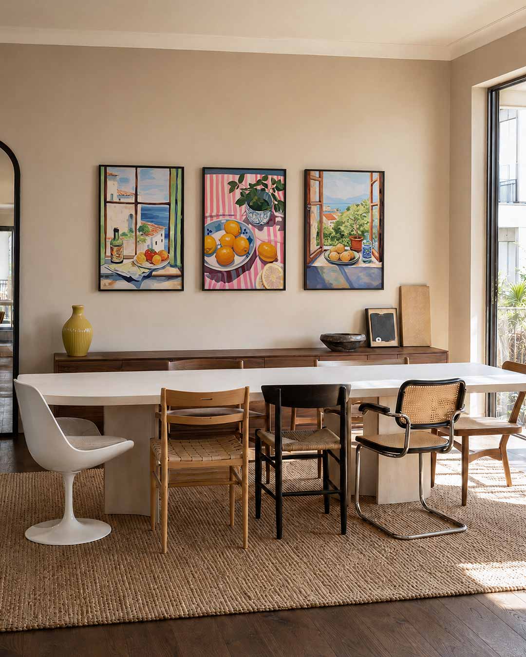 Vensterzicht en kleuren Posterset
