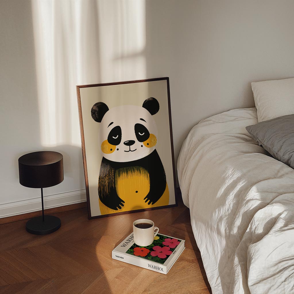 Schattige Dromerige Panda Poster-WallArtistic