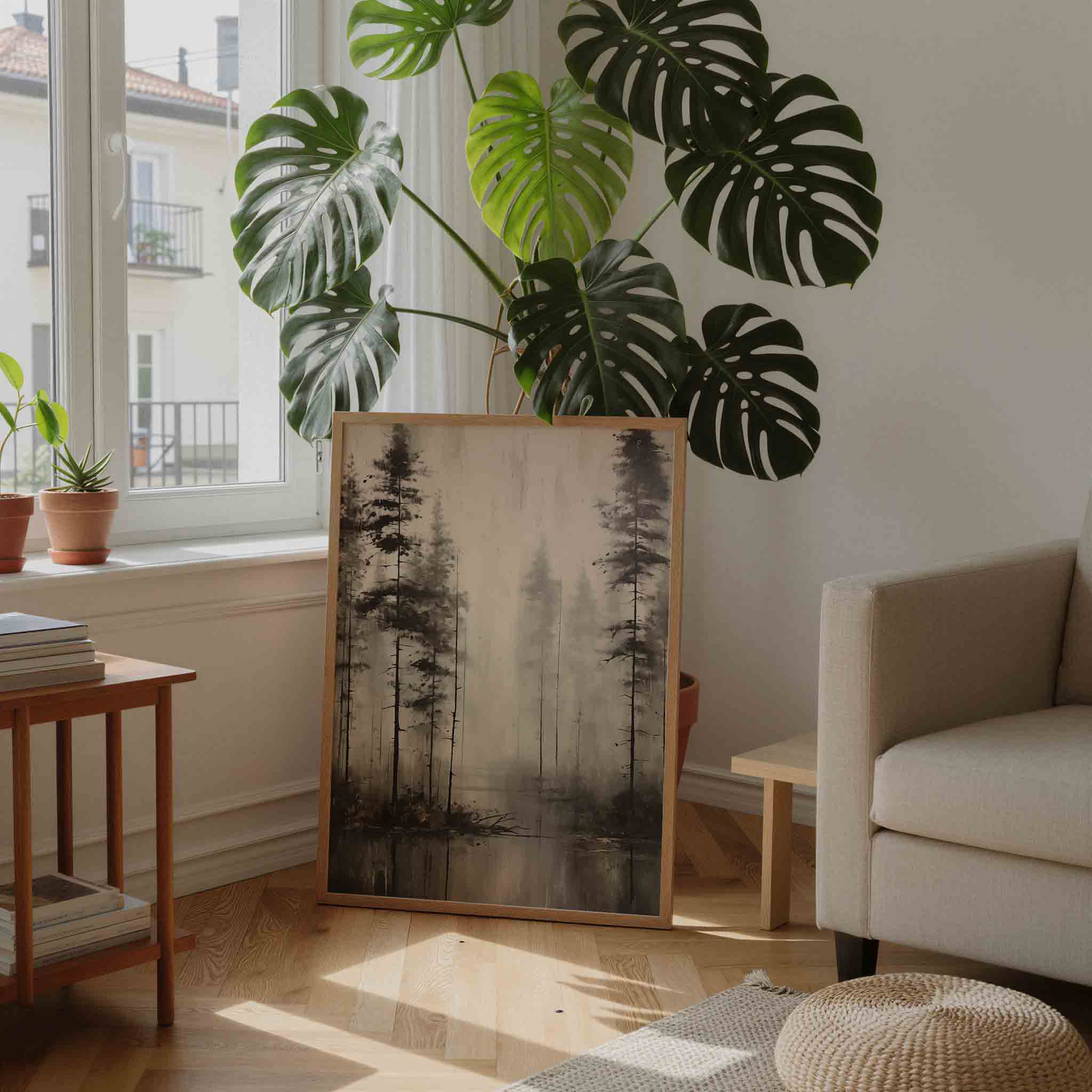 Mistige bomen Poster