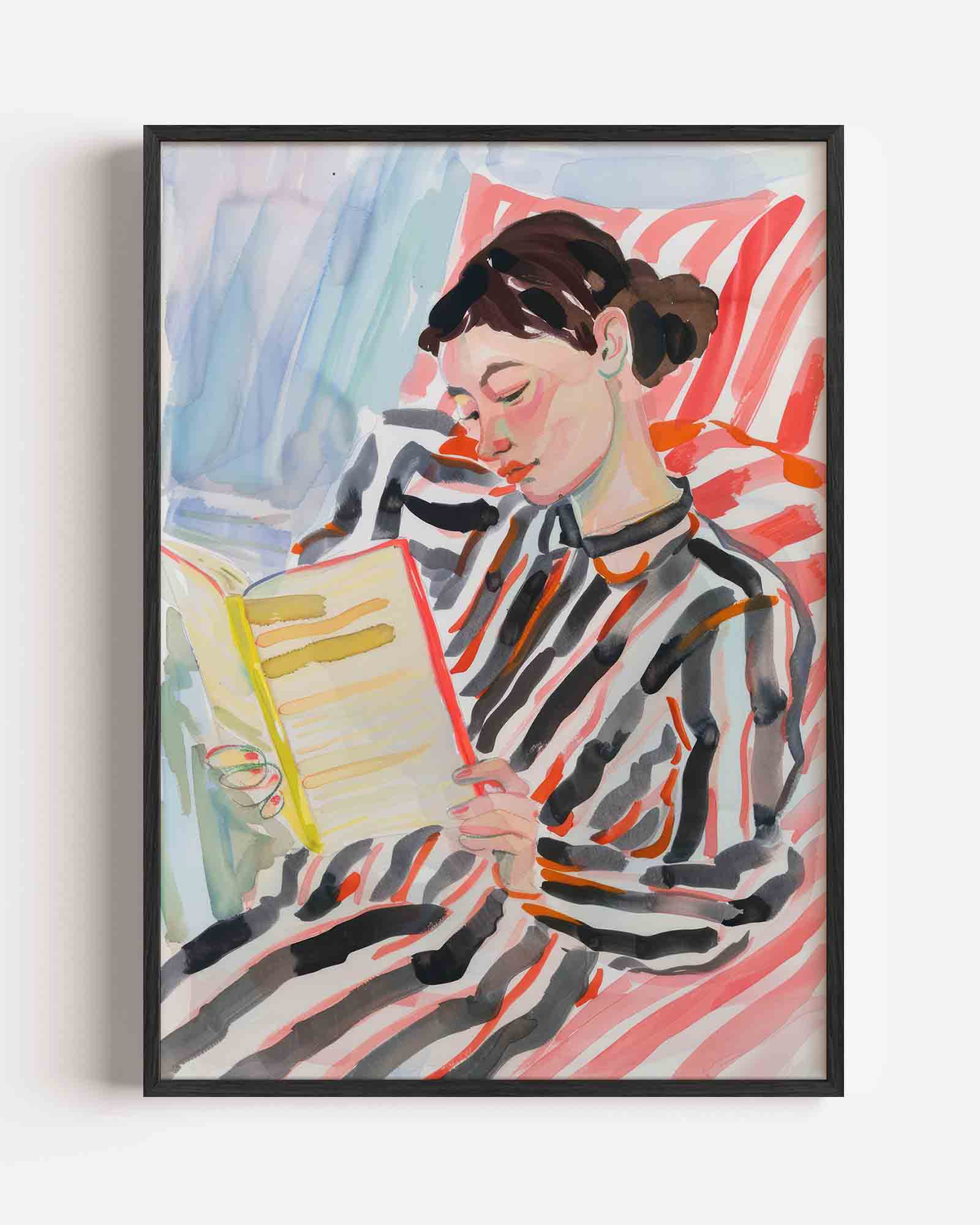 Lezende vrouw Poster