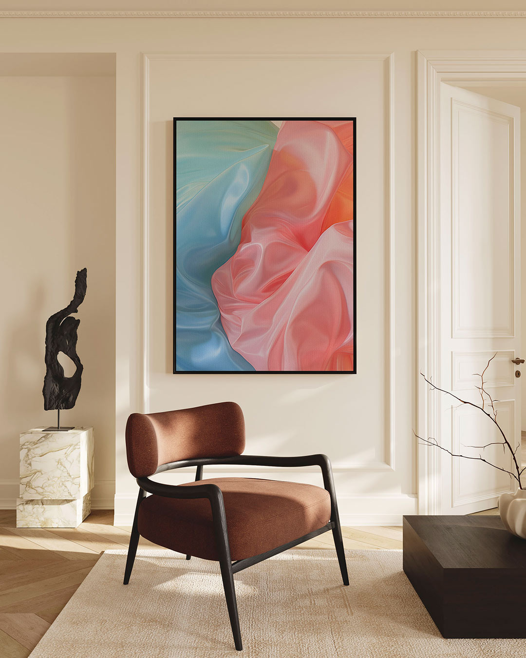 Vloeiende kleuren Kunstwerk
