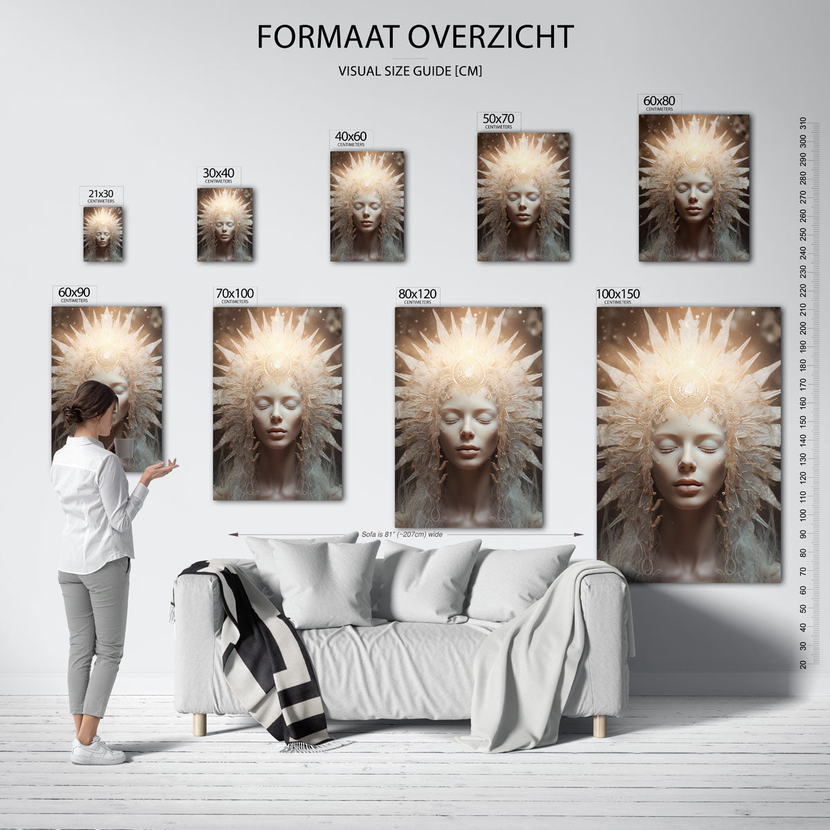 Vrouw met kroon Poster