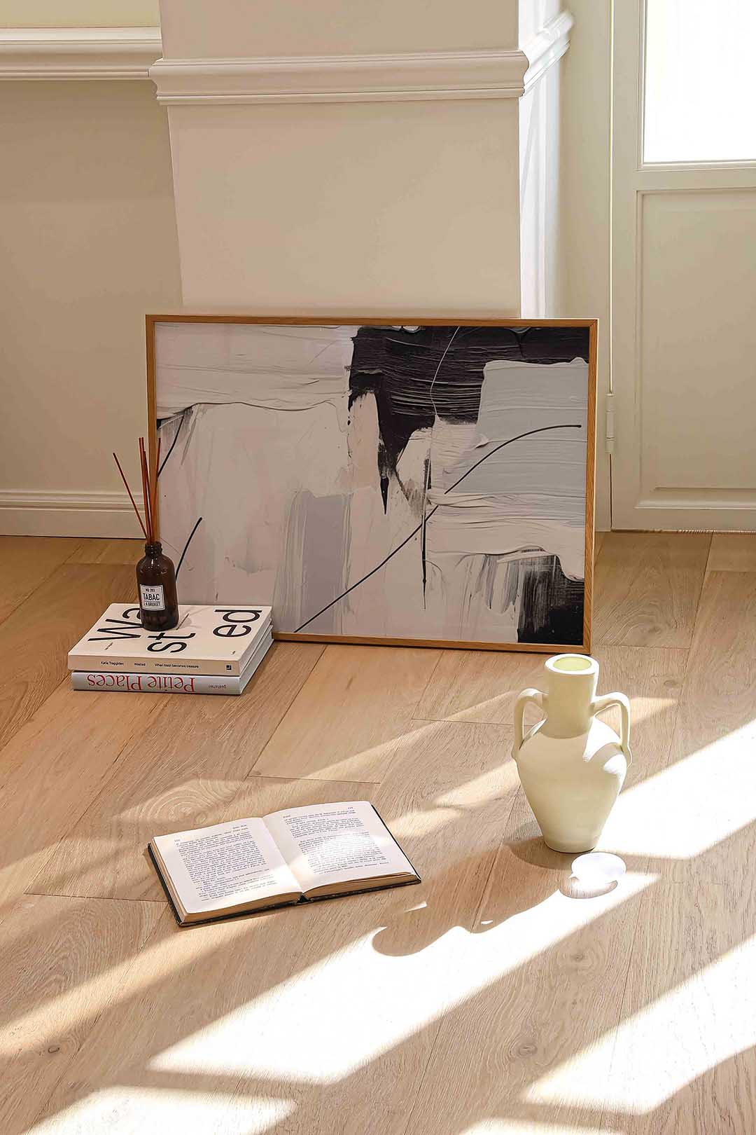 Abstracte zwart wit Poster