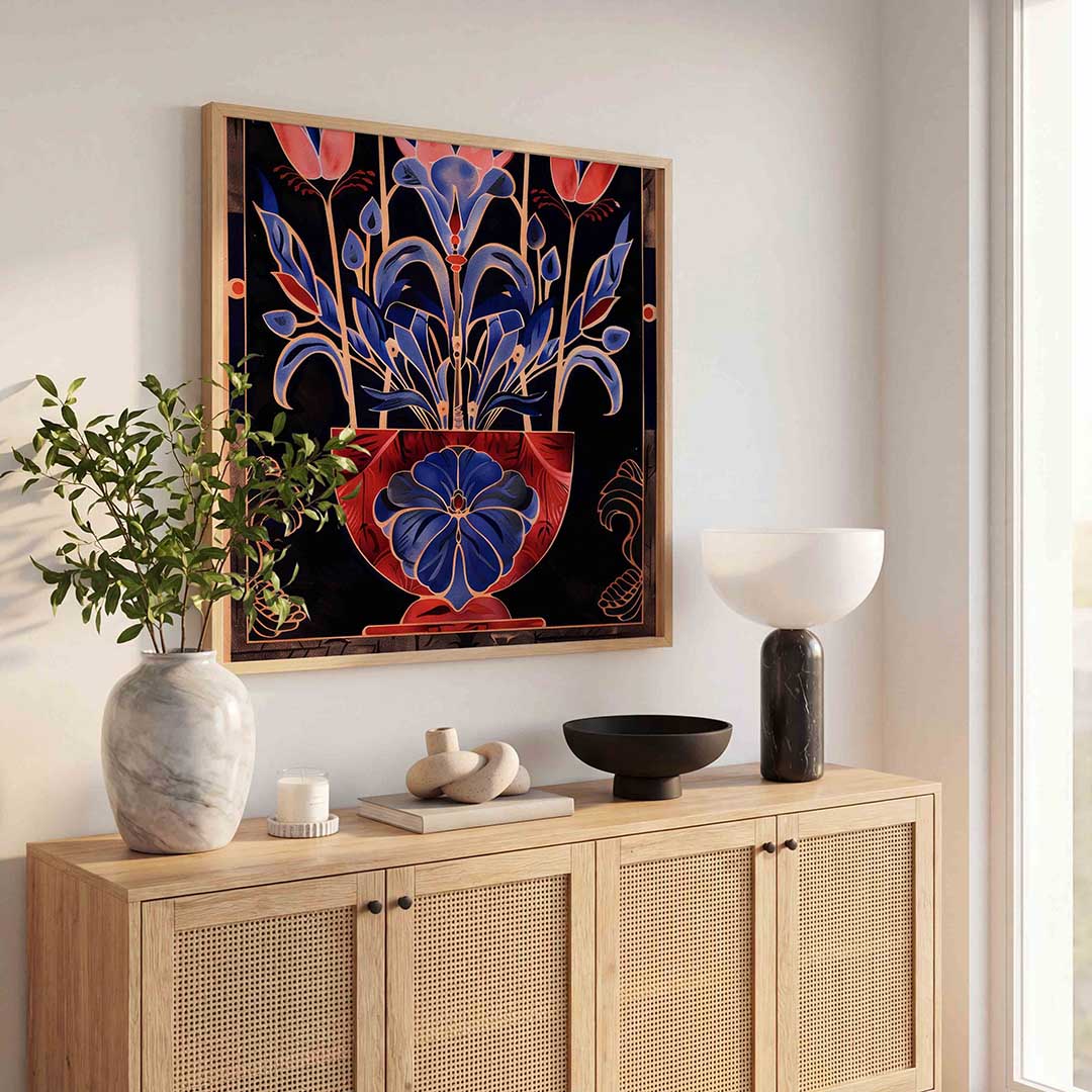 Bloemen in vaas Poster
