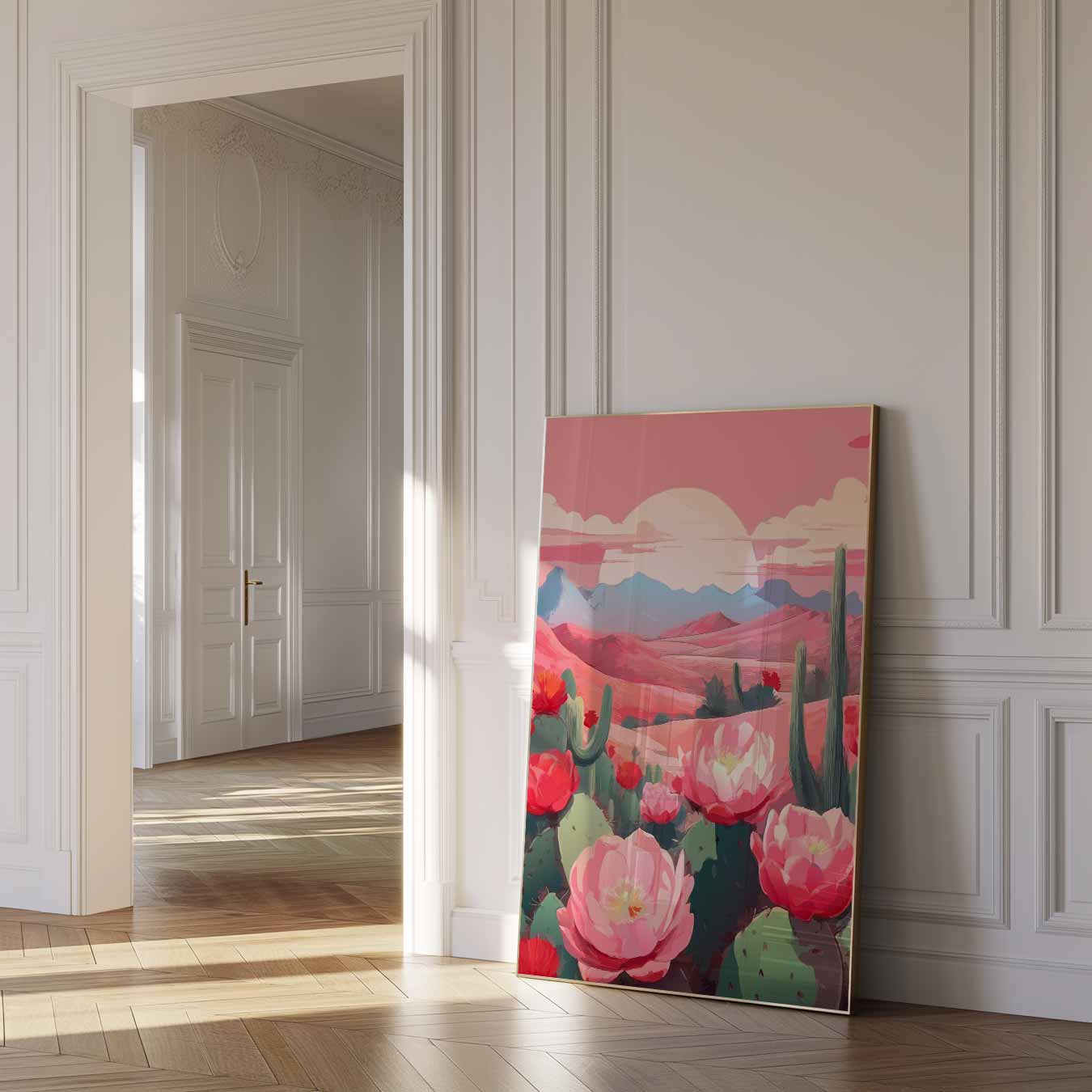 Cactus Bloemenlandschap Poster-WallArtistic