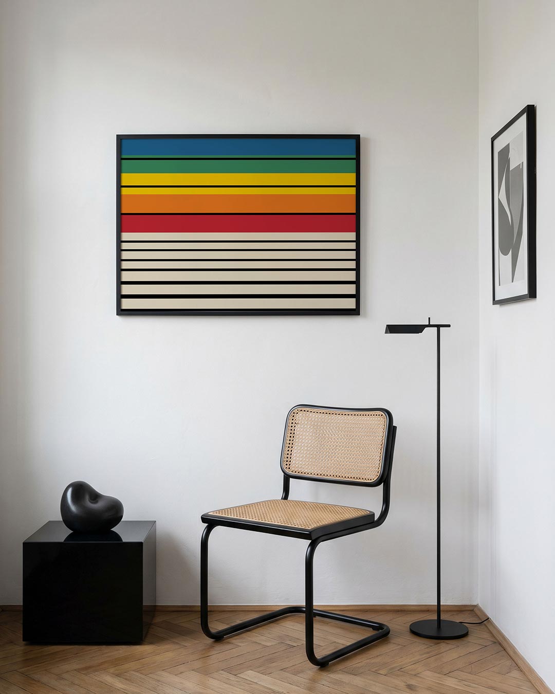 Strepen en kleurvlakken Poster