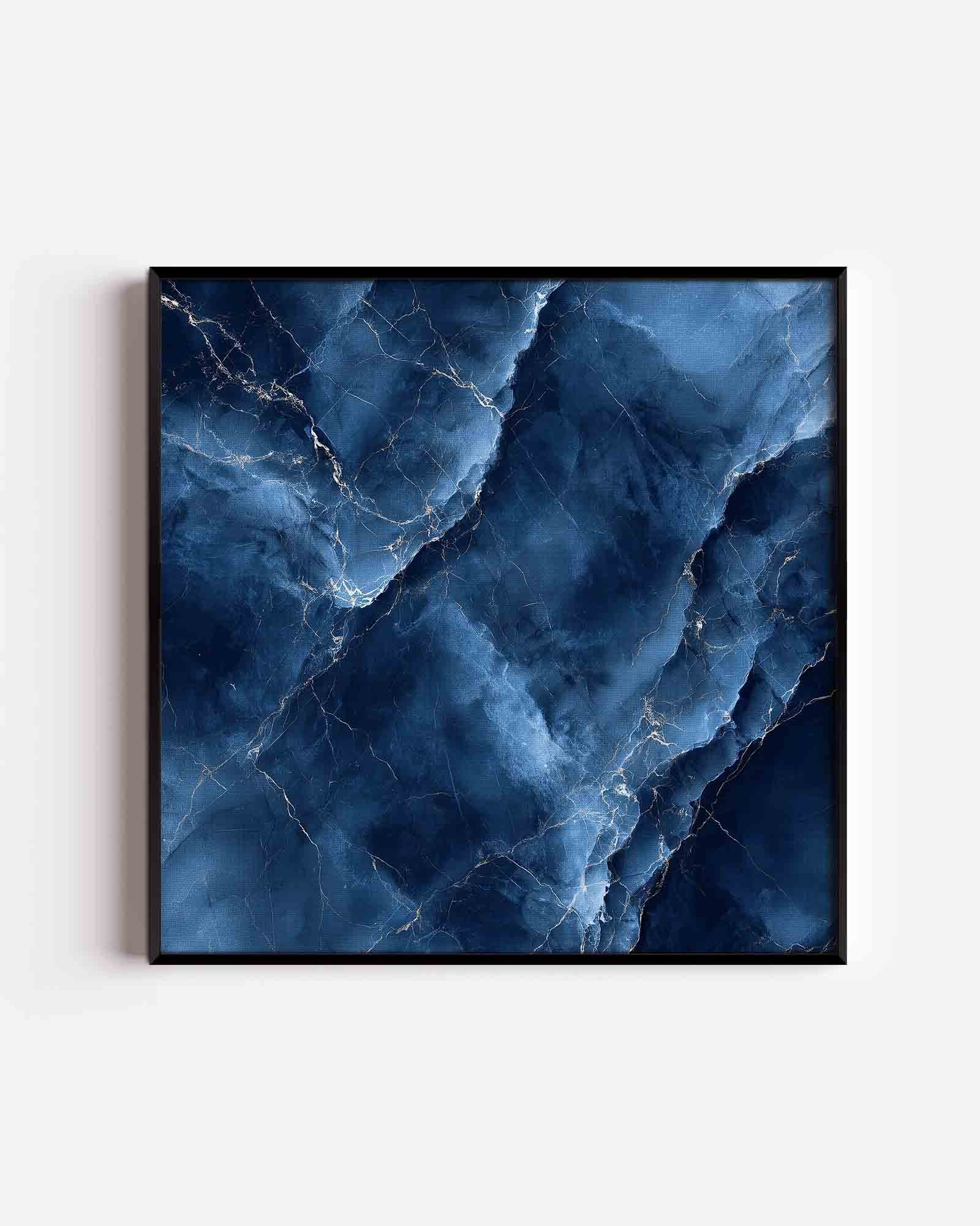 Blauwe marmerstructuur Poster
