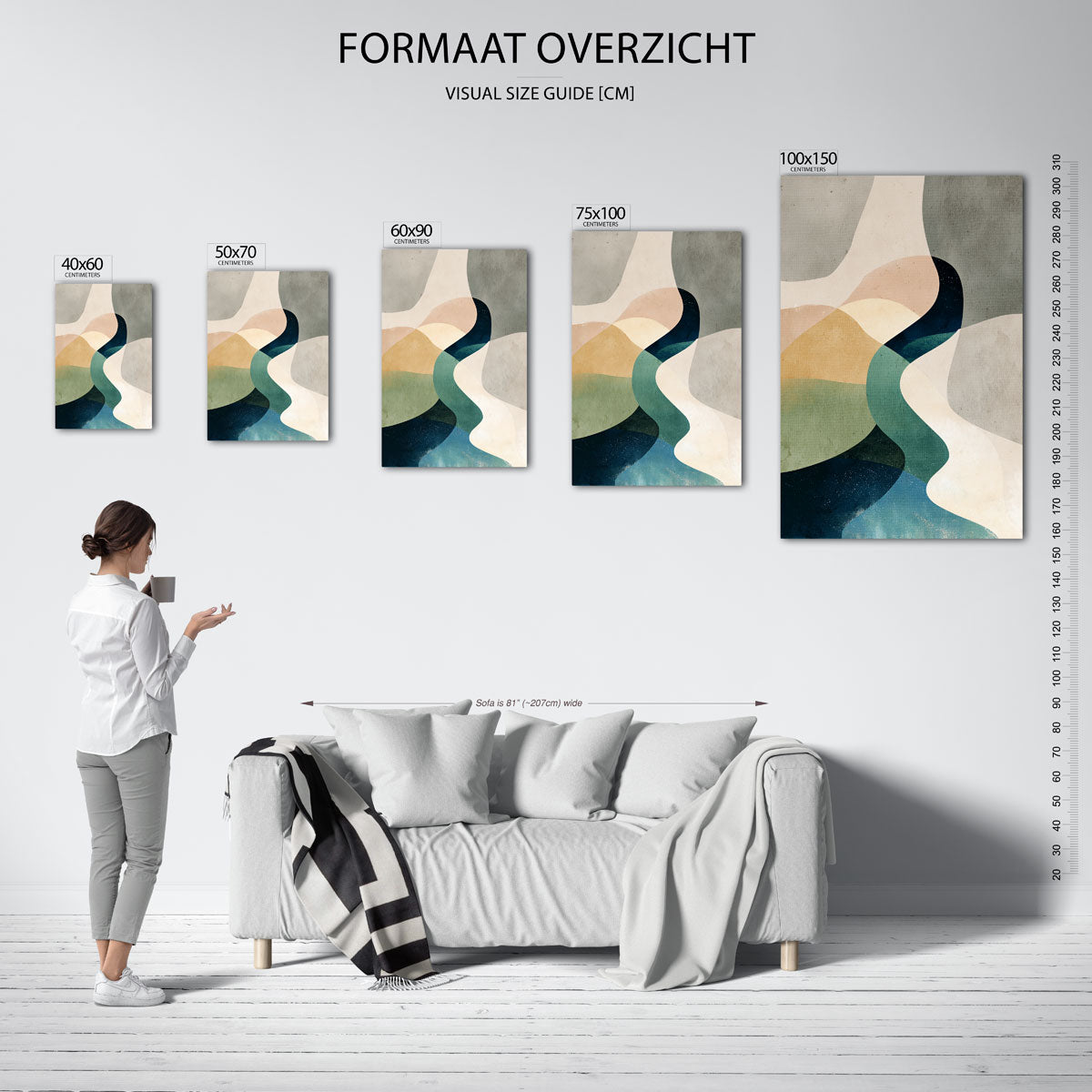 Organische vormen compositie Kunstwerk