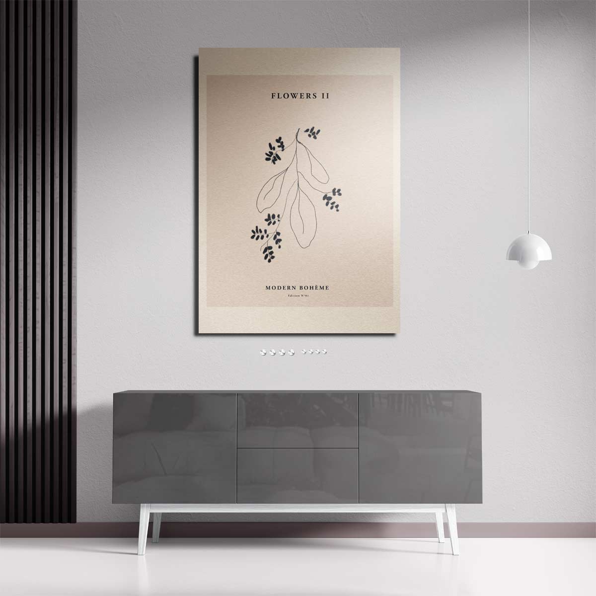 Flowers II Moderne Boho Print Kunstwerk-canvas-dibond-plexiglas-wanddecoratie-WallArtistic