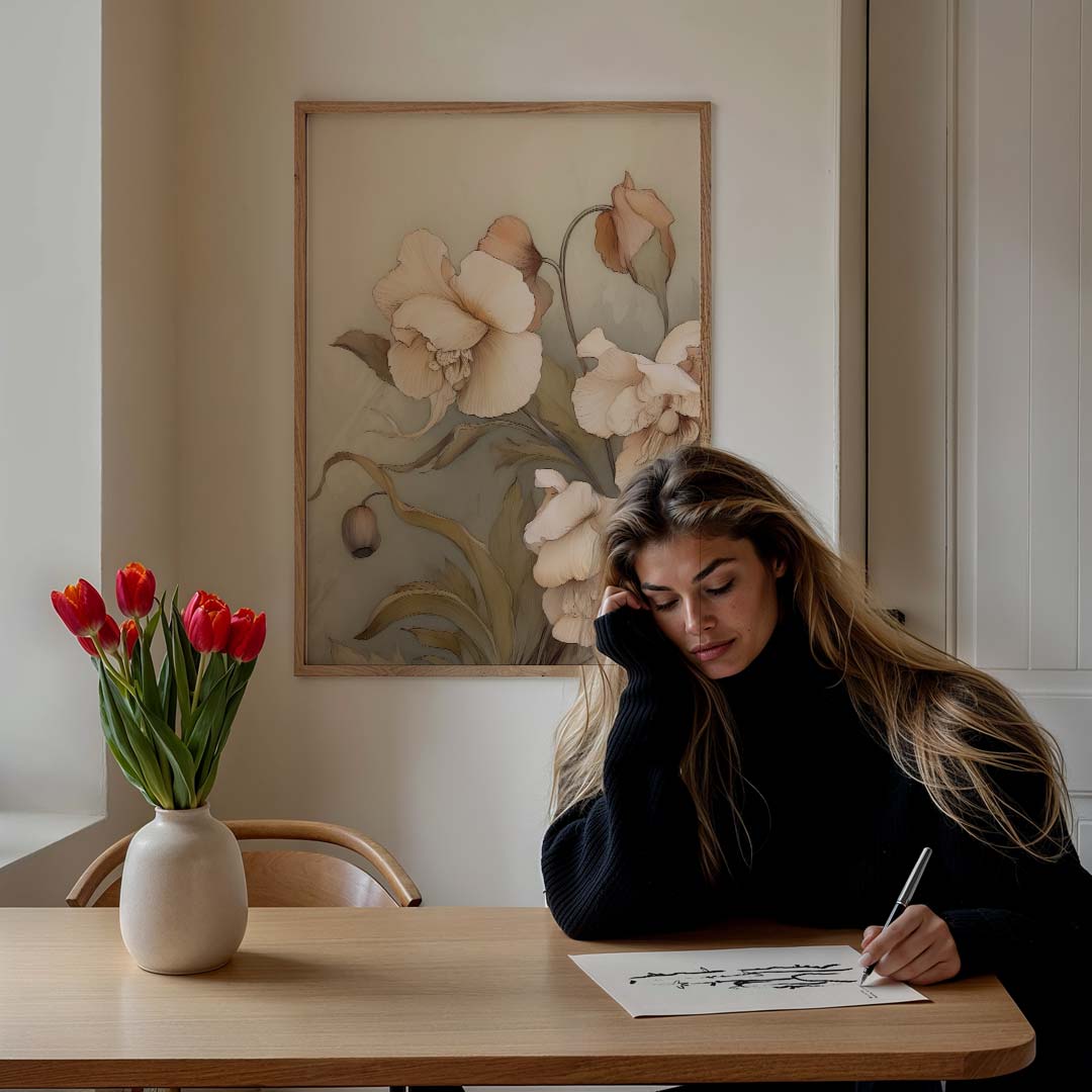 Elegante Bloemenpracht Poster-WallArtistic