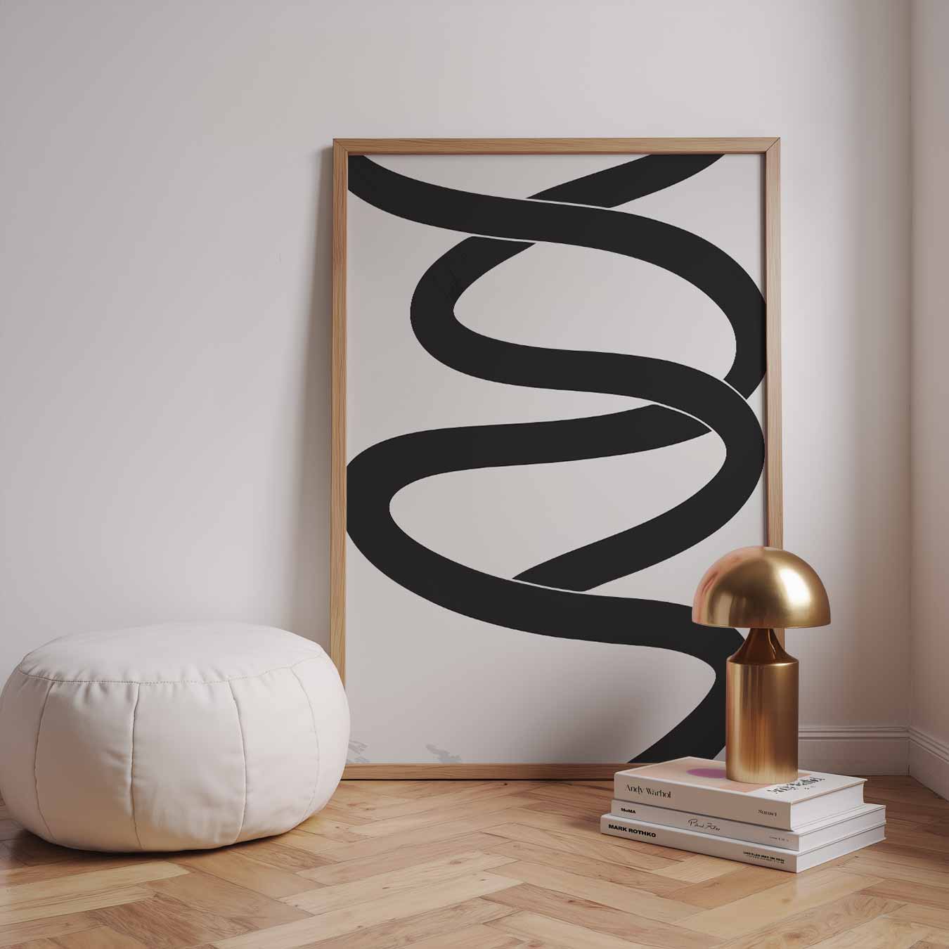 Moderne Minimalistische Kronkel Poster-WallArtistic
