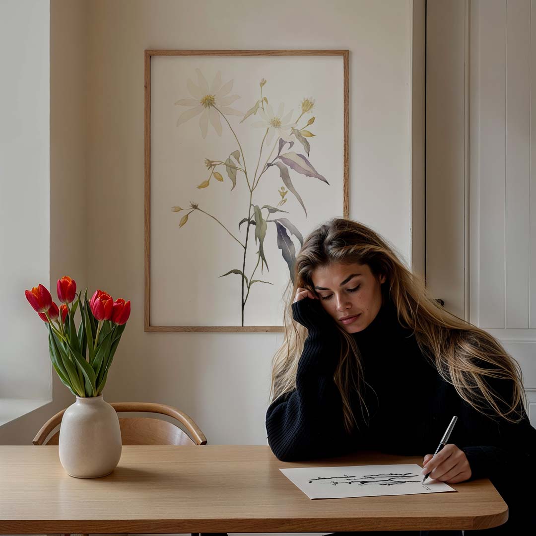 Botanische Bloemenposter-WallArtistic