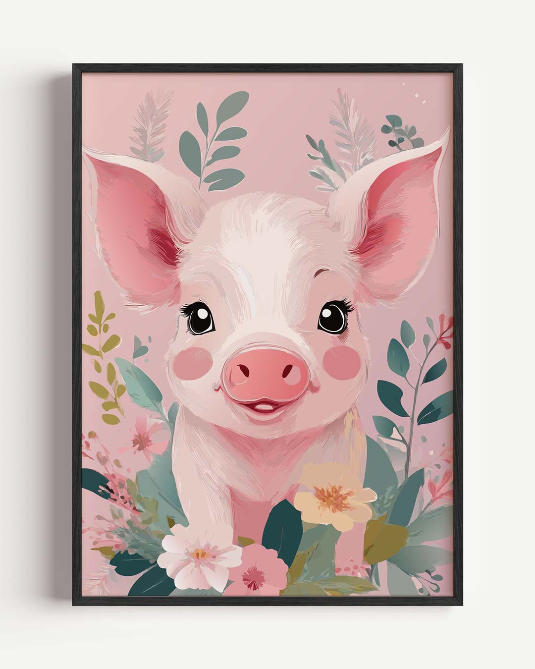 Vrolijke Varkensbloemen Poster-WallArtistic