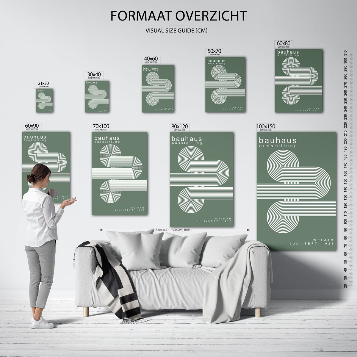 Lijnen en cirkelvormen Poster