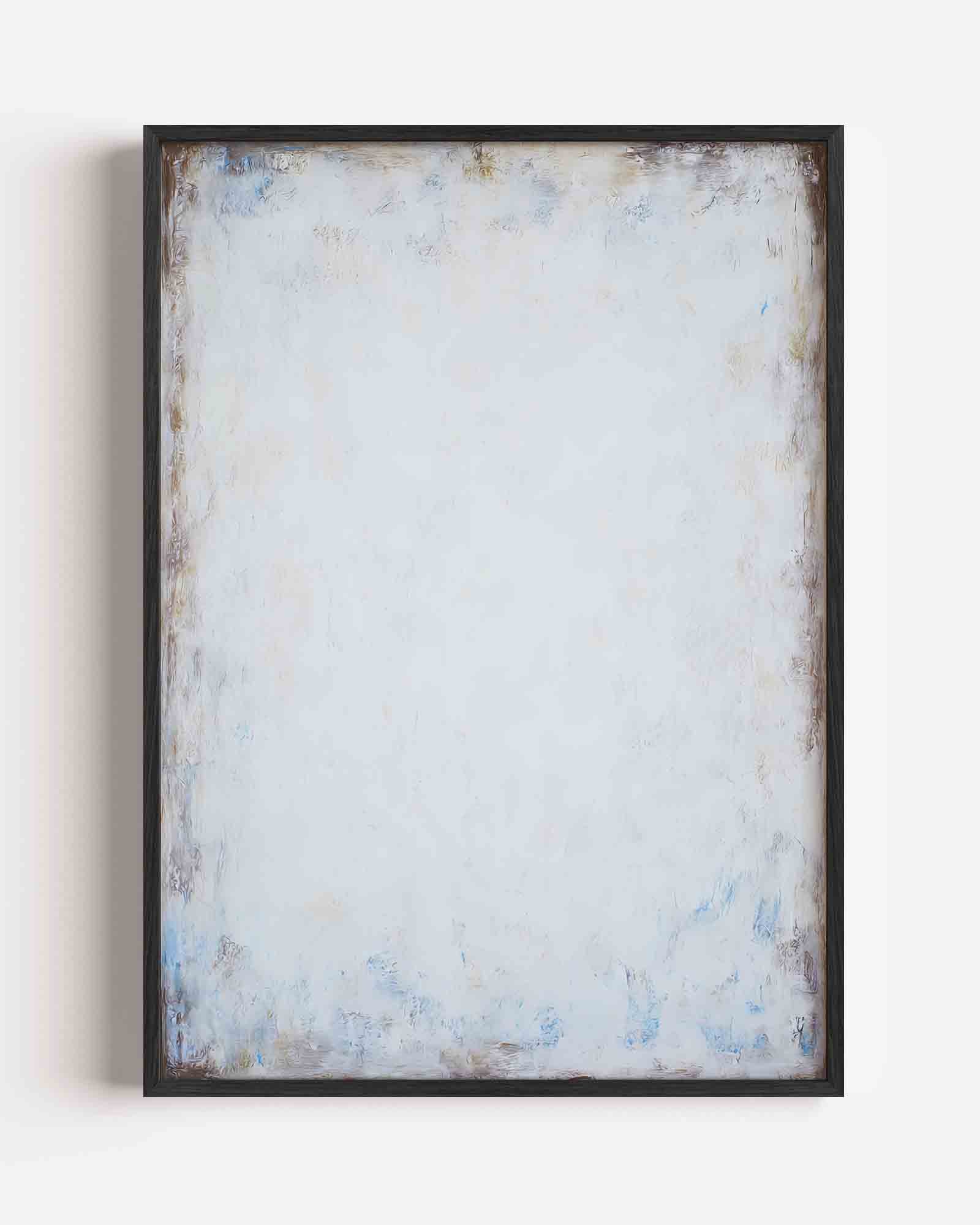 Wit en blauw abstracte Poster