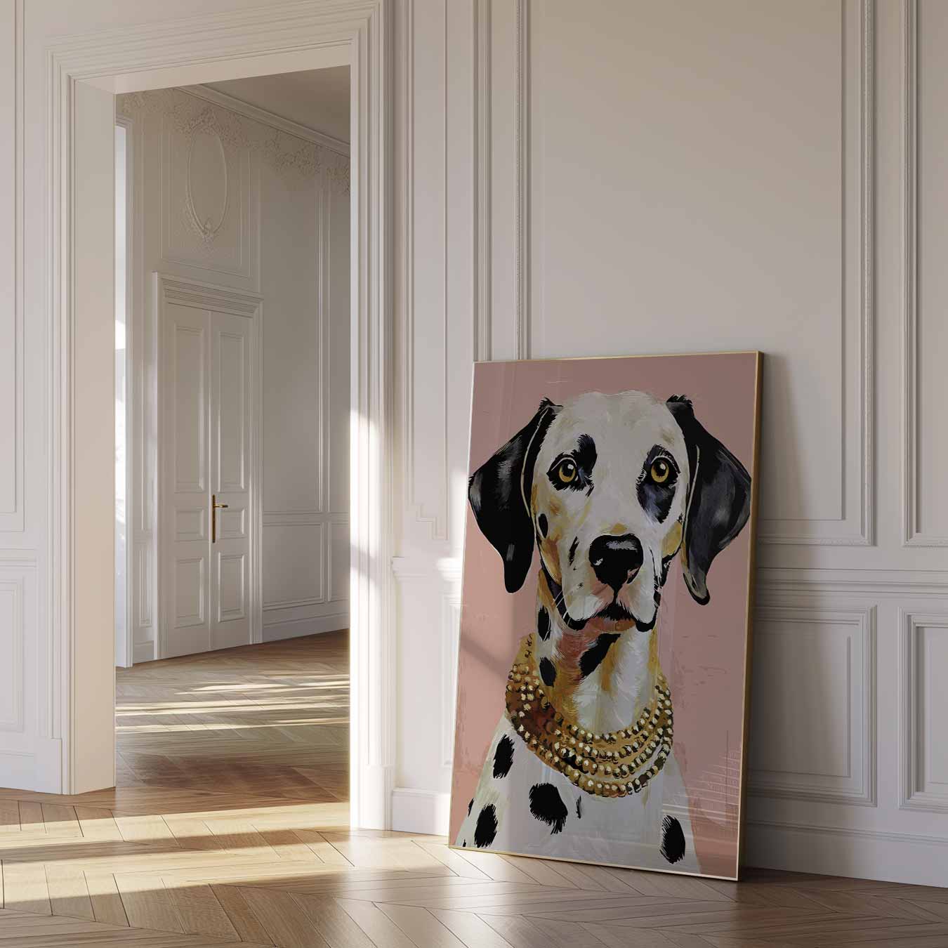 Stijlvolle Dalmatier Portret Poster-WallArtistic