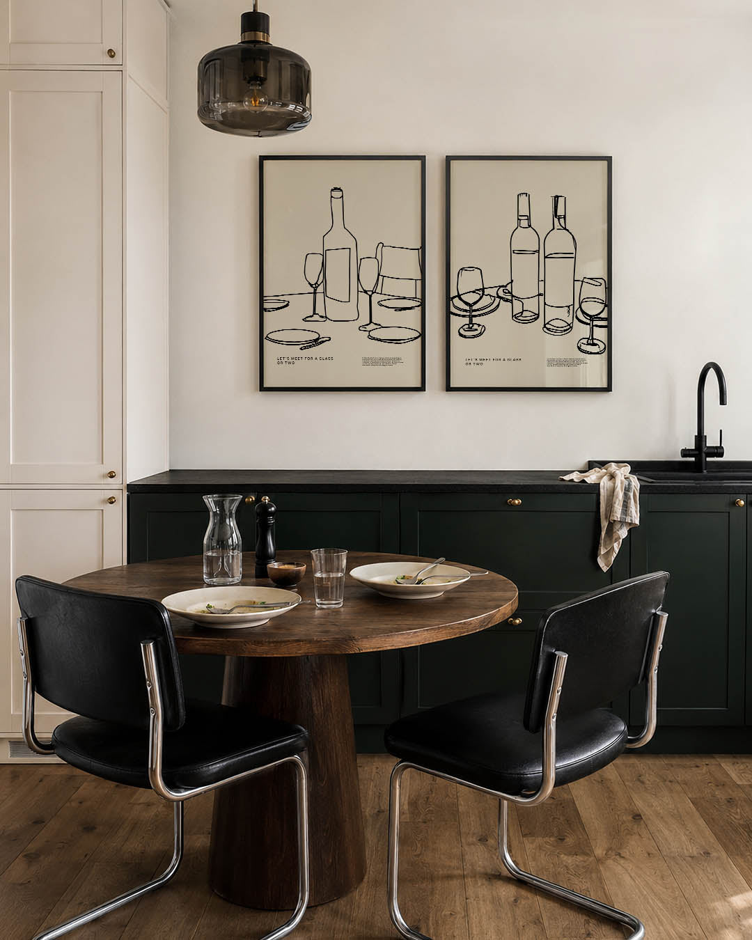 Lijnen en glas Posterset
