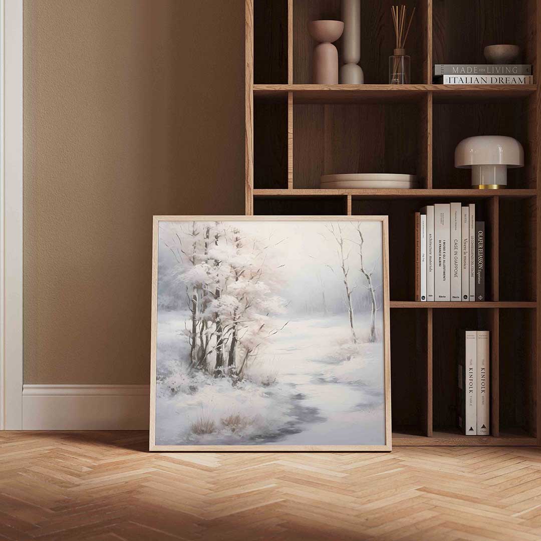 Winterlandschap met bomen Poster