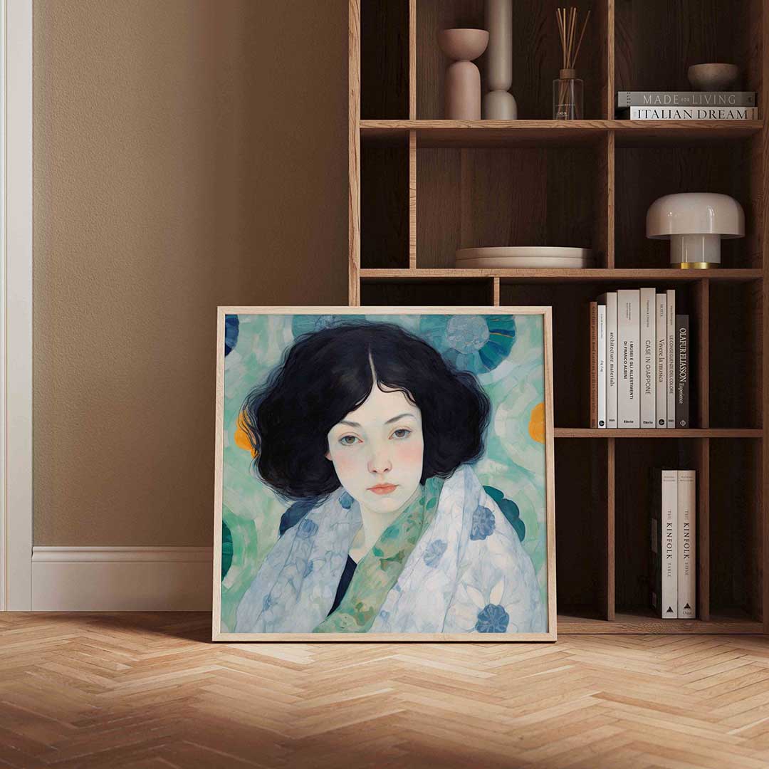 Vrouw met donkere haren Poster