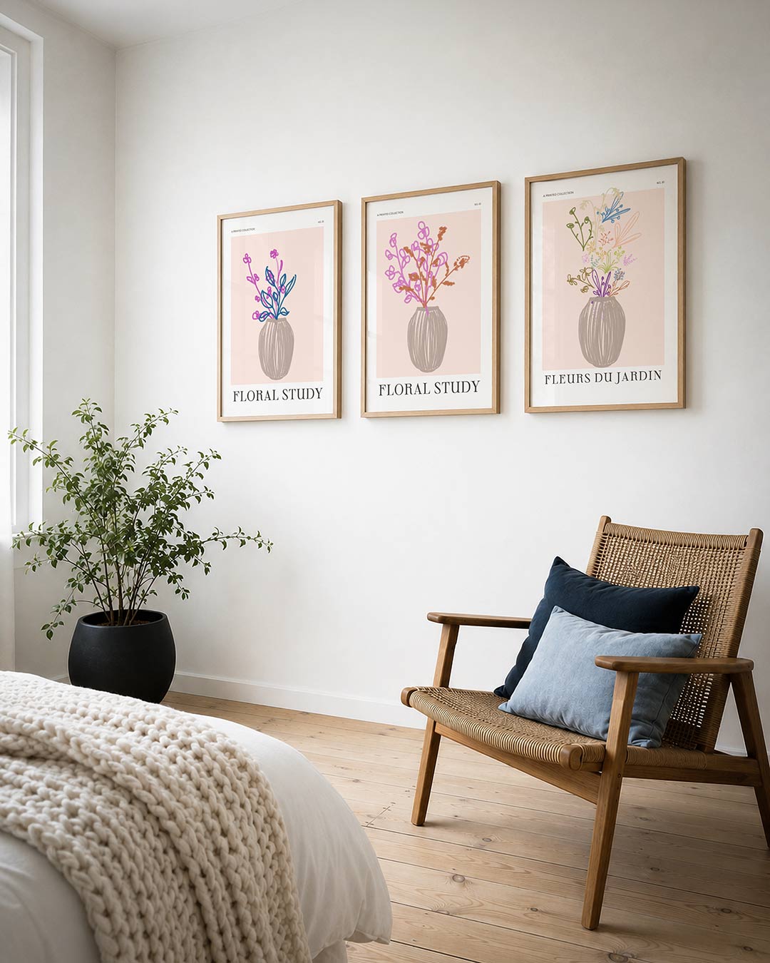 Bloem en vaas Posterset