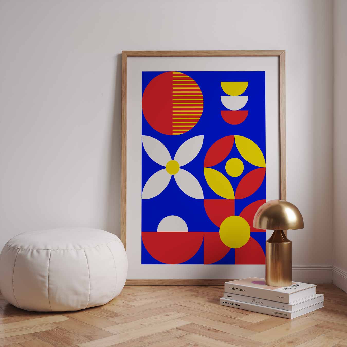 Kleurrijke Geometrische Bloemenkracht Poster-WallArtistic