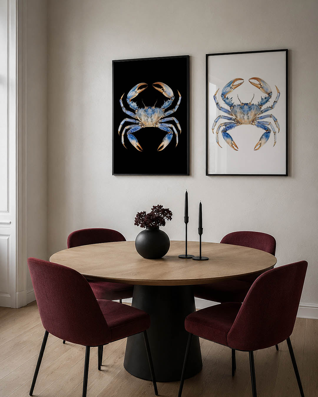 Kleurrijke krab Posterset