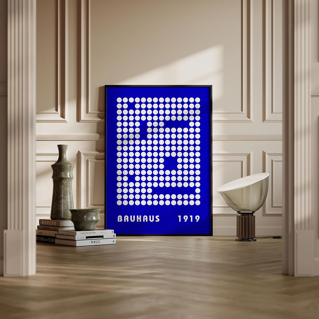 Cirkelpatroon blauw Poster