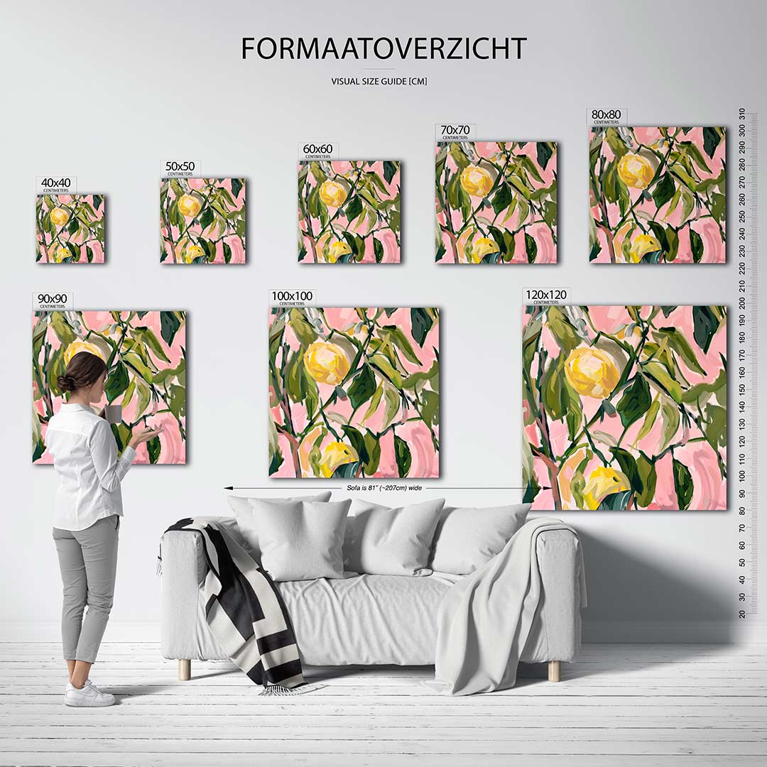 Bloemrijke expressie Kunstwerk