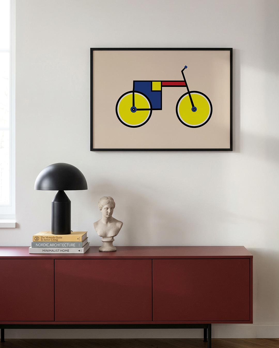 Fiets en kleurvlakken Poster