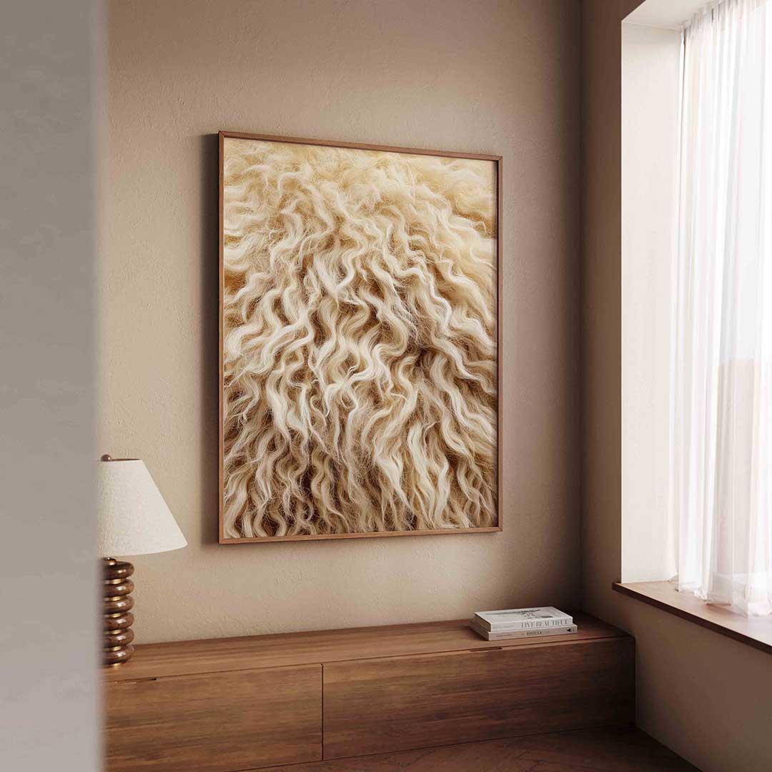 Golvend beige haar Poster