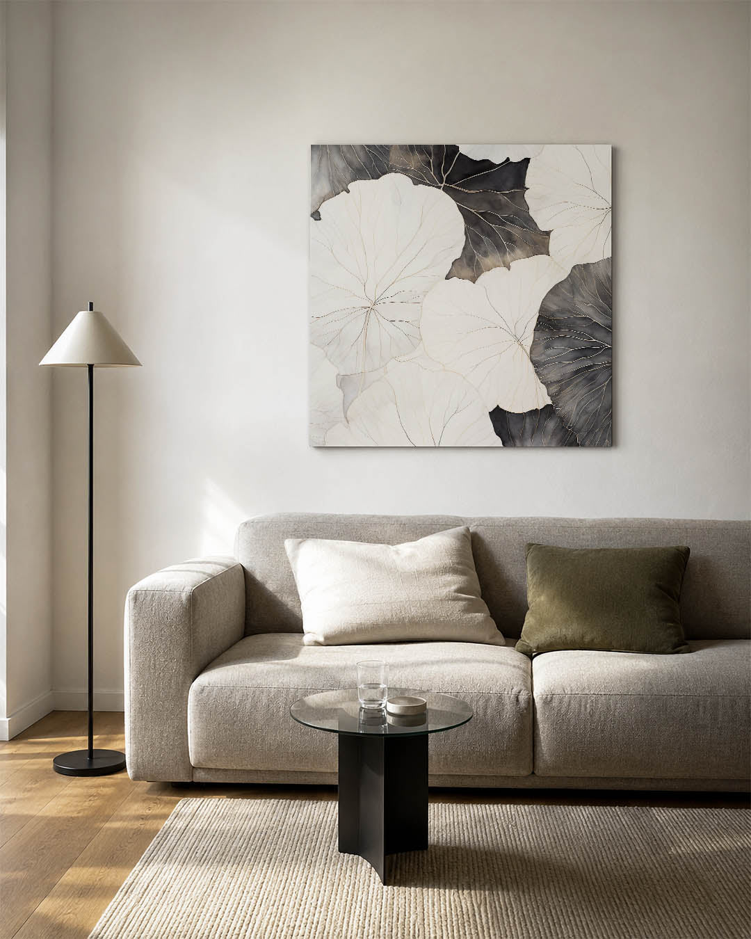 Organische bladvormen Kunstwerk