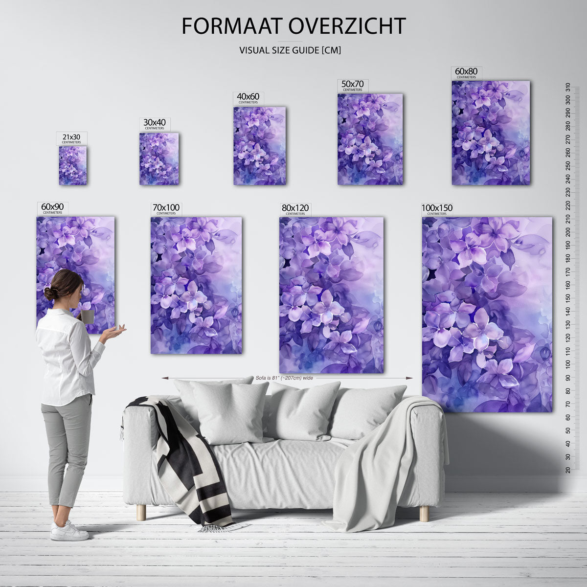 Paarse bloemen Poster