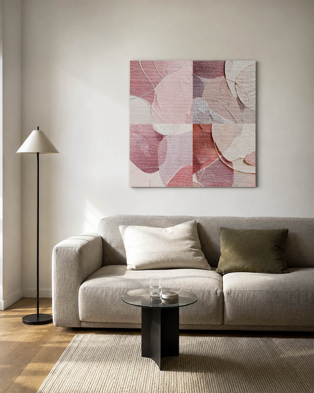 Zachte roze compositie Kunstwerk