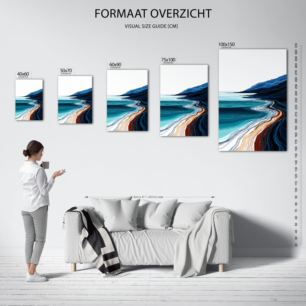 Golvende kustlijnen Kunstwerk