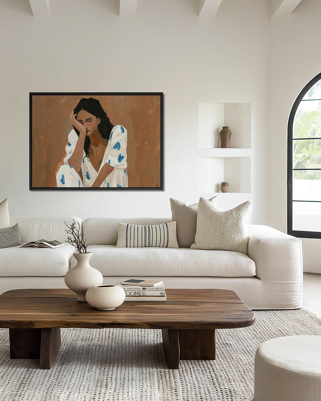 Dromerige vrouw Kunstwerk